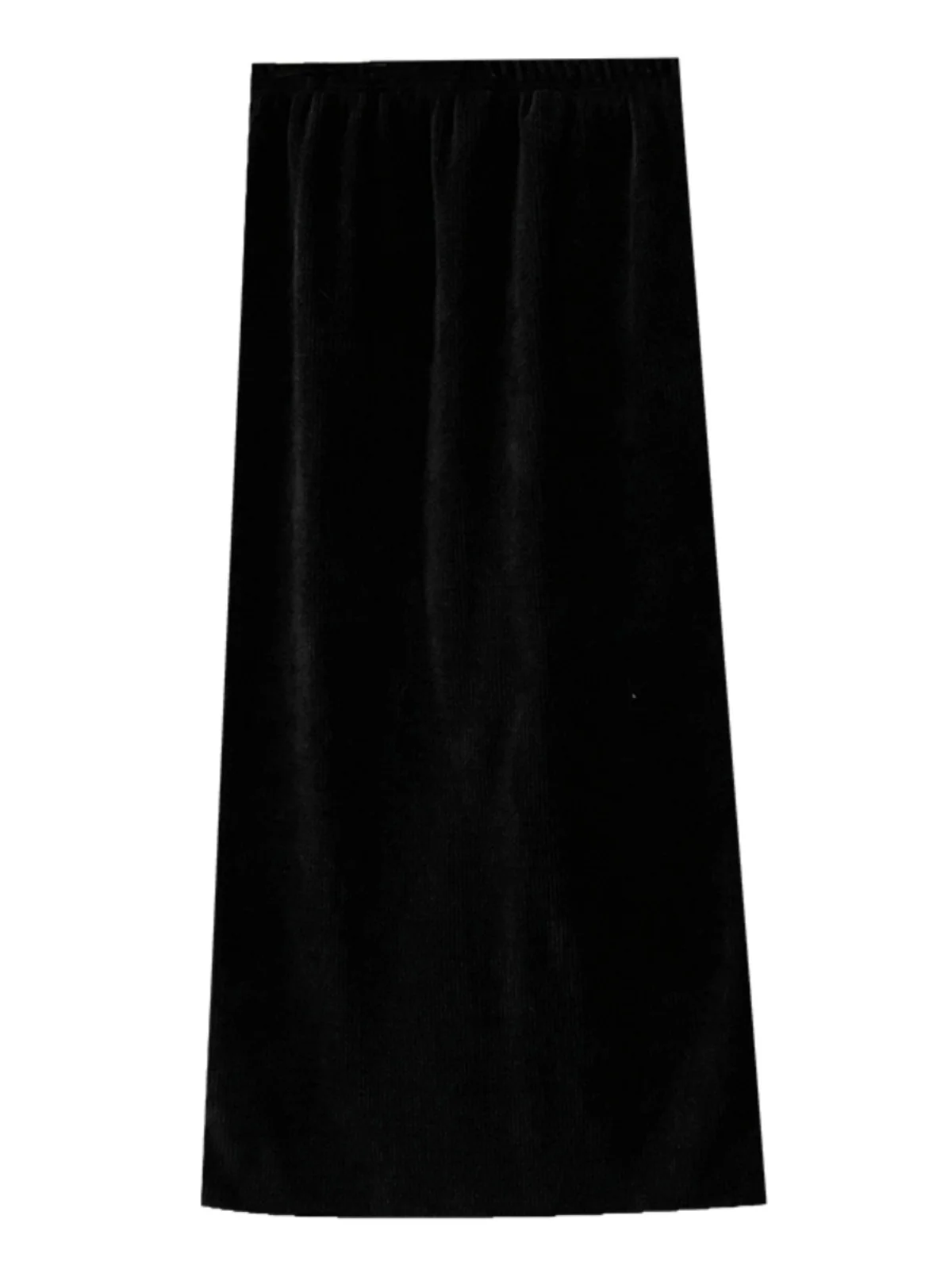 

Korean Sle Fce Lined Thiened Mid-Length A-Line Skirt Color High Waist Commute Friendly Women's Faion