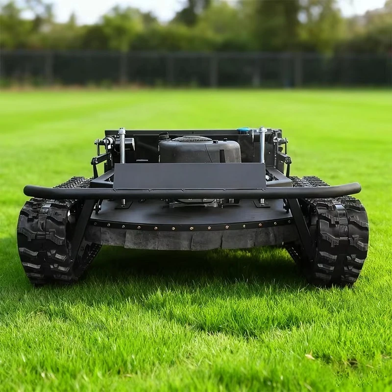 Farm Home Self-Propelled Rubber Crawler Robot Remote Control Garden Lawn Mower Grass Cutting Machine