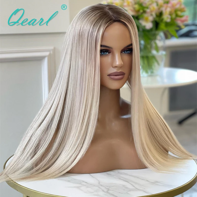 Glueless 13x6 csipkével Elölről wigs Cukros Platina Szőke valós Emberek haja Műhaj Kelendőség Selyemfényű egyenesen Brazíliai haja Barna Előtérbe helyez qearl