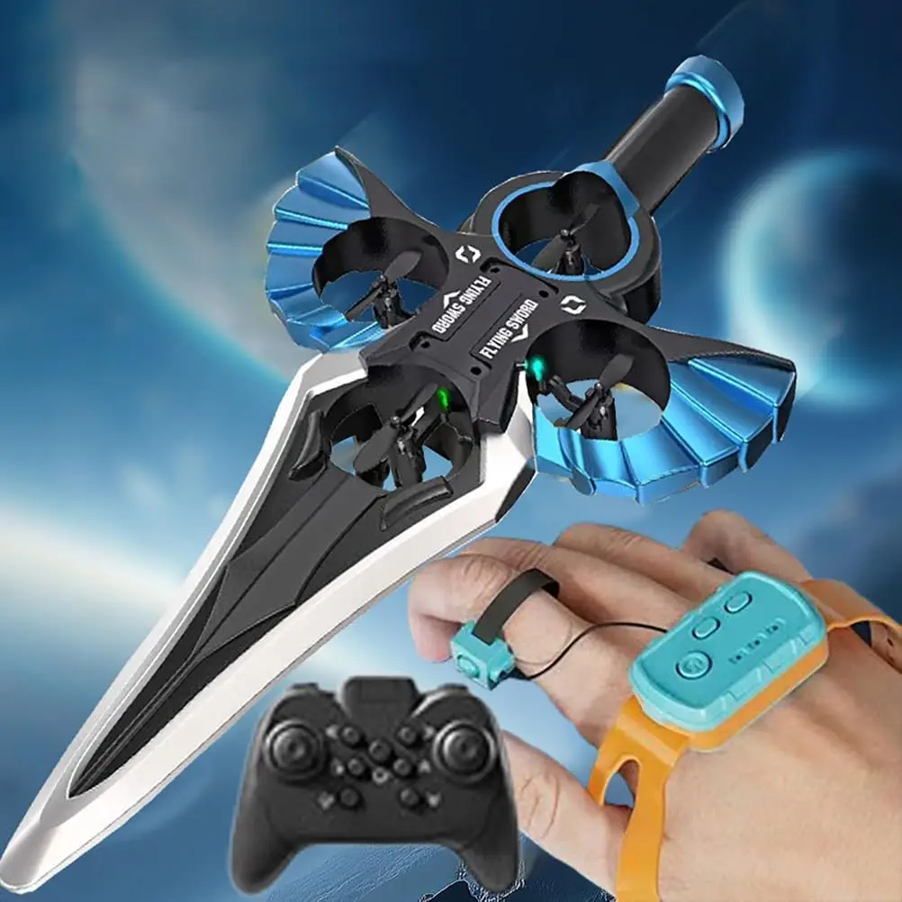 RC Летающий меч 2,4G 2CH Пульт дистанционного управления 4-осевой истребитель Крутой пульт дистанционного управления Летающий меч Воздушный трюк RC Самолет Детский самолет