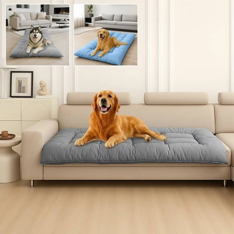

Super Large Summer Cool Dog Sofa Bed-Breathable Plush Pet Mat,Polyester Rectangular Mat Suitable ForSmall To Large Dogs and Cats