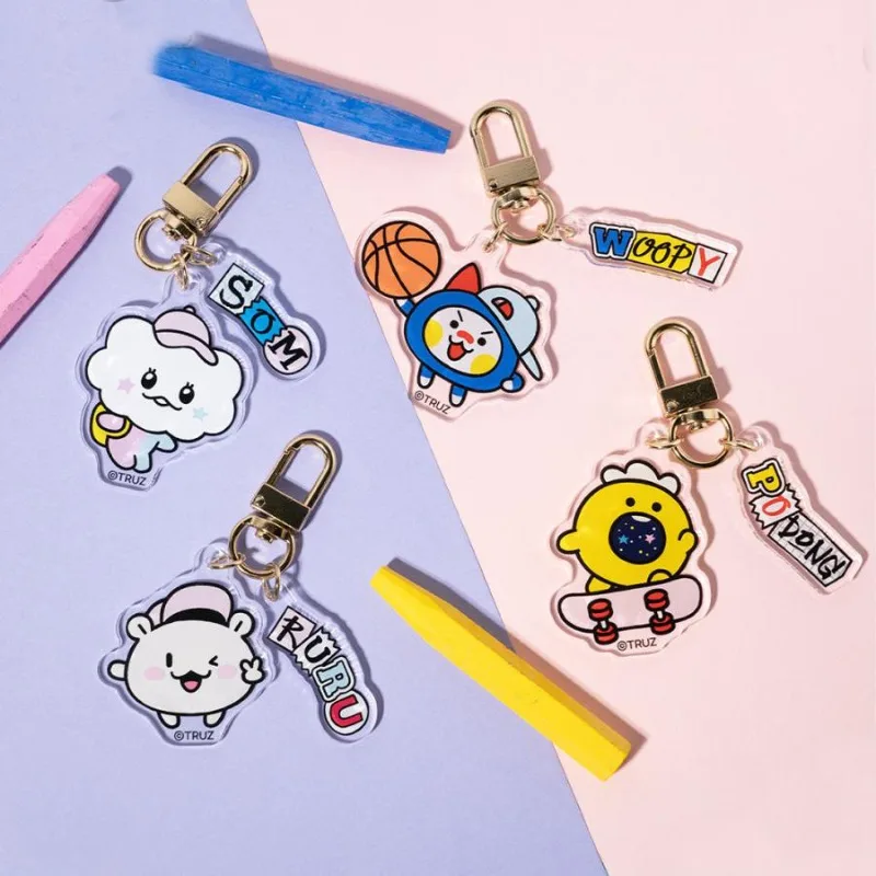 Korean Boy Group Star Hyunsuk Choi Jihoon Park Yoshi Keyrings with Acrylic Pendant Keychain Star Merchandise Gifts Creative