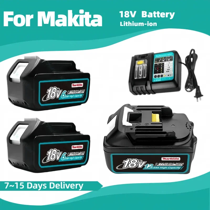 

NEW Original 18V Rechargeable power tool Battery For Makita DDF487 DTD173 DTW700 DGA404 Replaceable Li-ion battery 12.0Ah