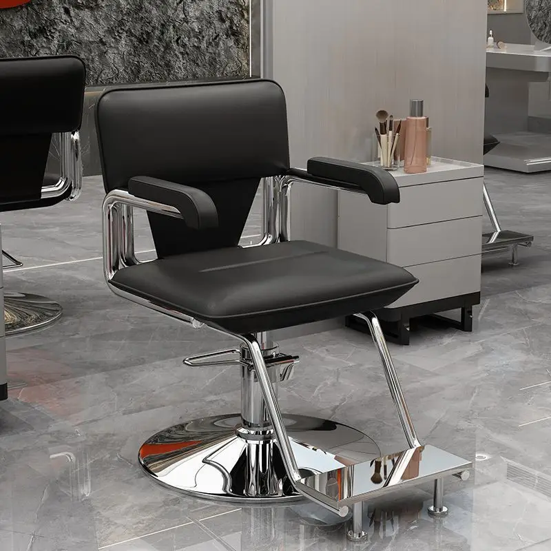 

Designer Style Modern Elegant Hair Salon Barber Chair Treatment Plush Barber Chair for Hair Stylist Hair Salon Furniture