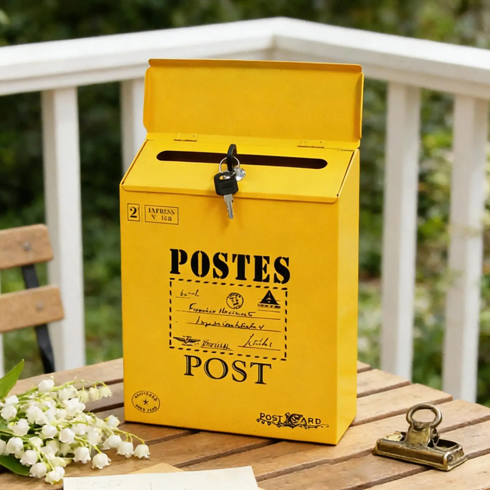 Wall Mounted Mailboxes For Outside Waterproof Locking Letter Box Metal Door Mailbox With Key For Outdoor Garden Home Porch