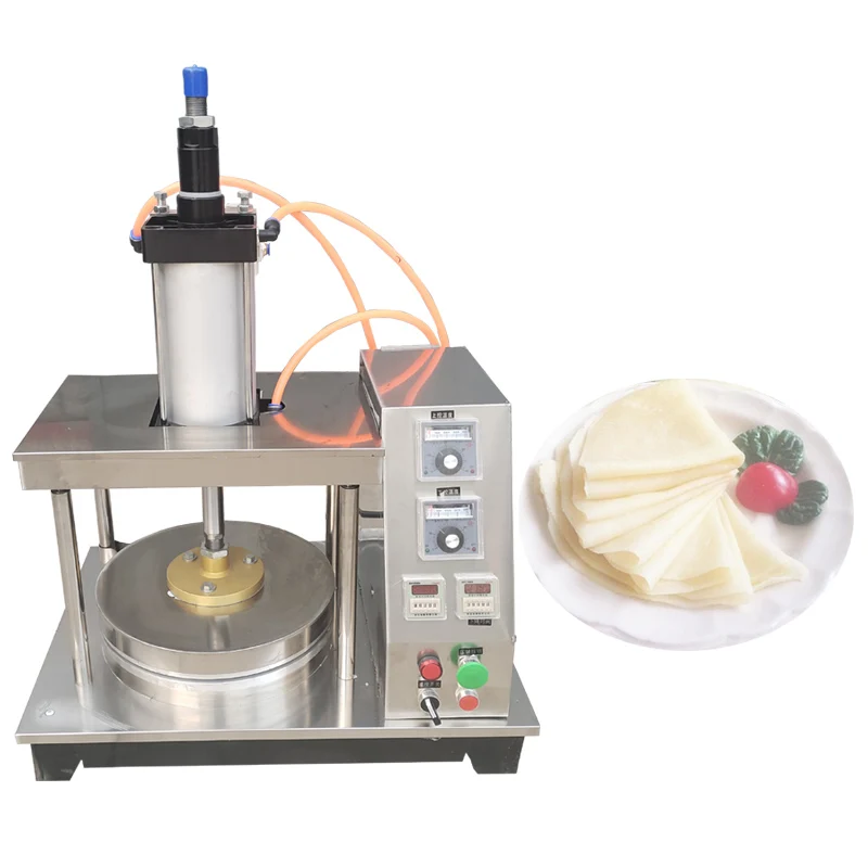 

High Efficiency Tortilla Pita Dough Sheet Pancake Presser Machine/ Pneumatic Chapati Making Machine Bakery Equipment