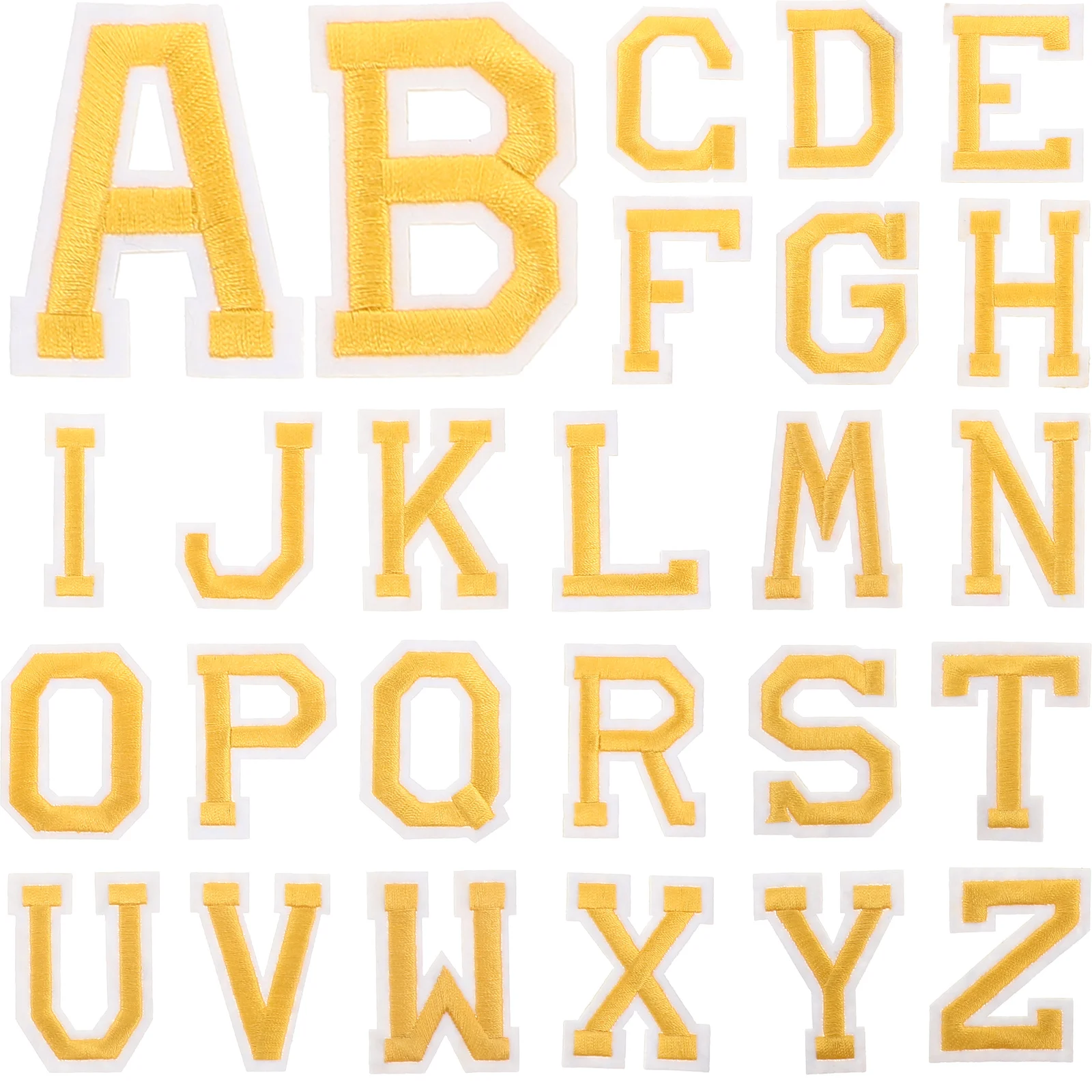 

26pcs Letter Shaped Clothing Delicate Iron-On Patches Diy Decorative Coat Cushion Pillow Sweater Repair Hat Accessories Cartoon