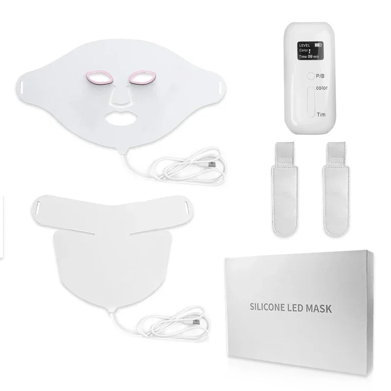 Therapy Mask 7 Color LED Light Food Grade Silicone Material LED Face Light Therapy Silicone Mask