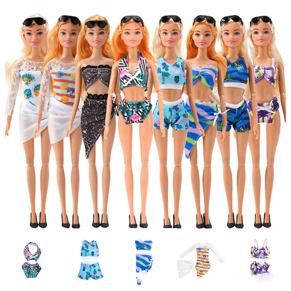 Multi Styles Fashion Doll Swimwear Summer Beach Style Casual Wear Doll Bikini Beach Bathing Swimsuits 30cm Dolls