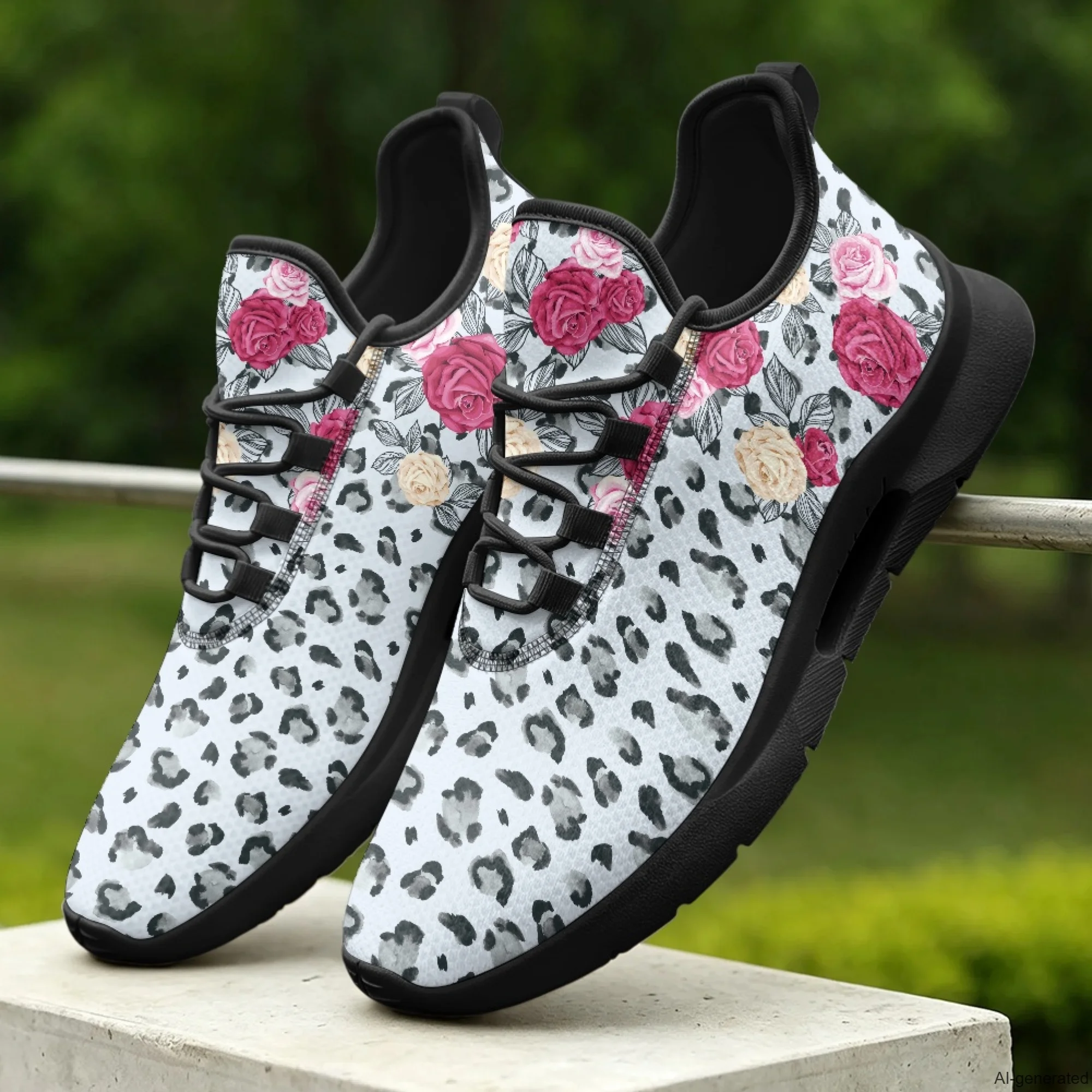 XIXIRIMIDO Tenis Feminino Lace-up Casual Shoes Nurse Sneakers Man Shoes Women's Sneakers and Casual Shoes Floral Leopard Print