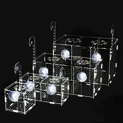 Clear Acrylic Breeding Box Fish Tank Small Fry Aquarium Isolation Box Single Grid Double Grid Incubator Box Aquarium Supplies