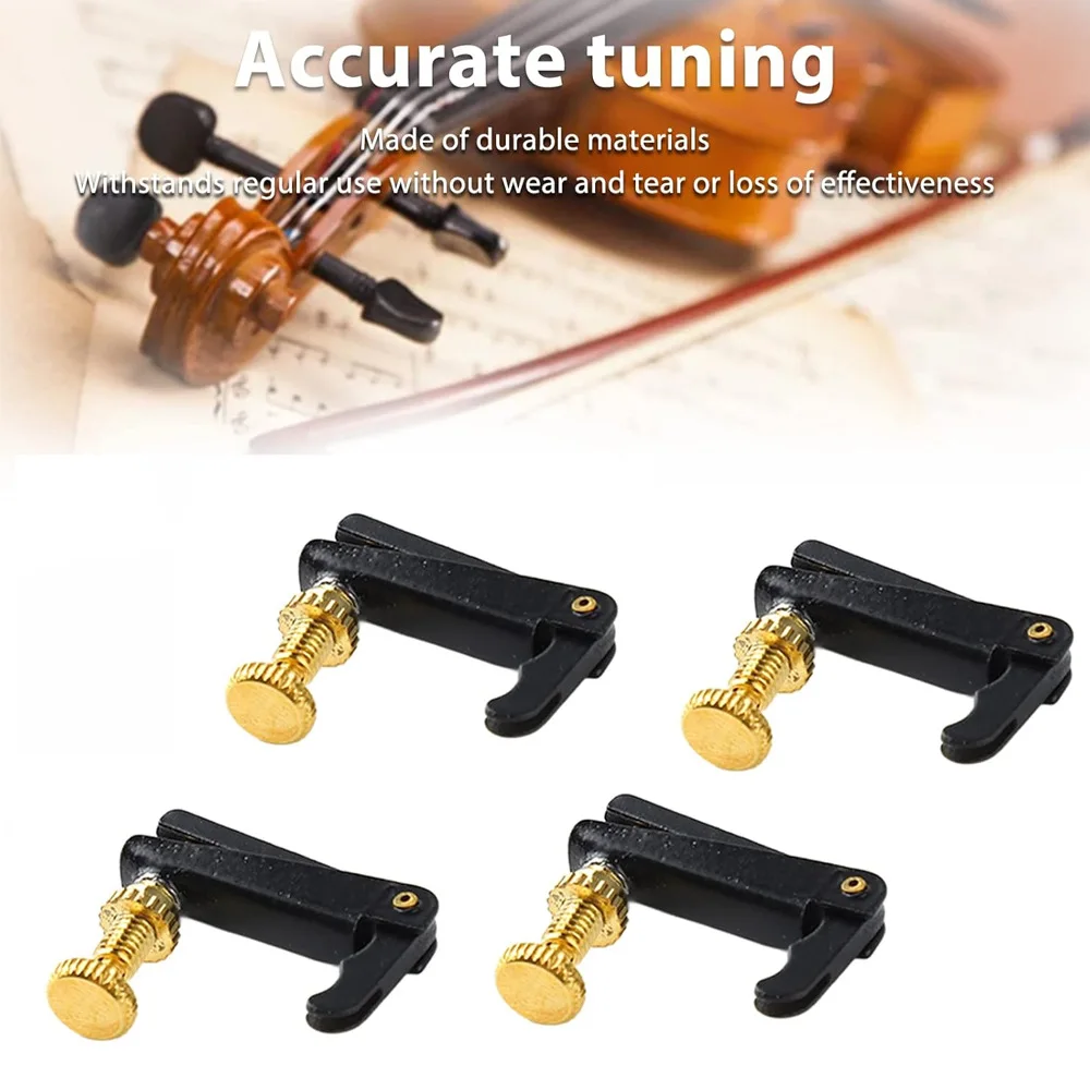 1/2 Violin Fine Tuners Set of 4 – Metal String Adjusters for Violin, Precision Tuning Regulator Parts