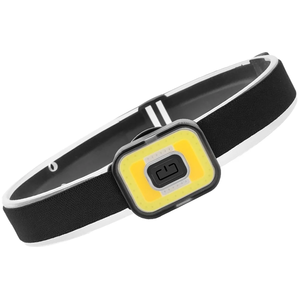 Safety Lighting 4.5*3.5*1cm USB Rechargeable Headlamp Hands-free Outdoor Lighting Lightweight Headlamp Red-Blue Flash