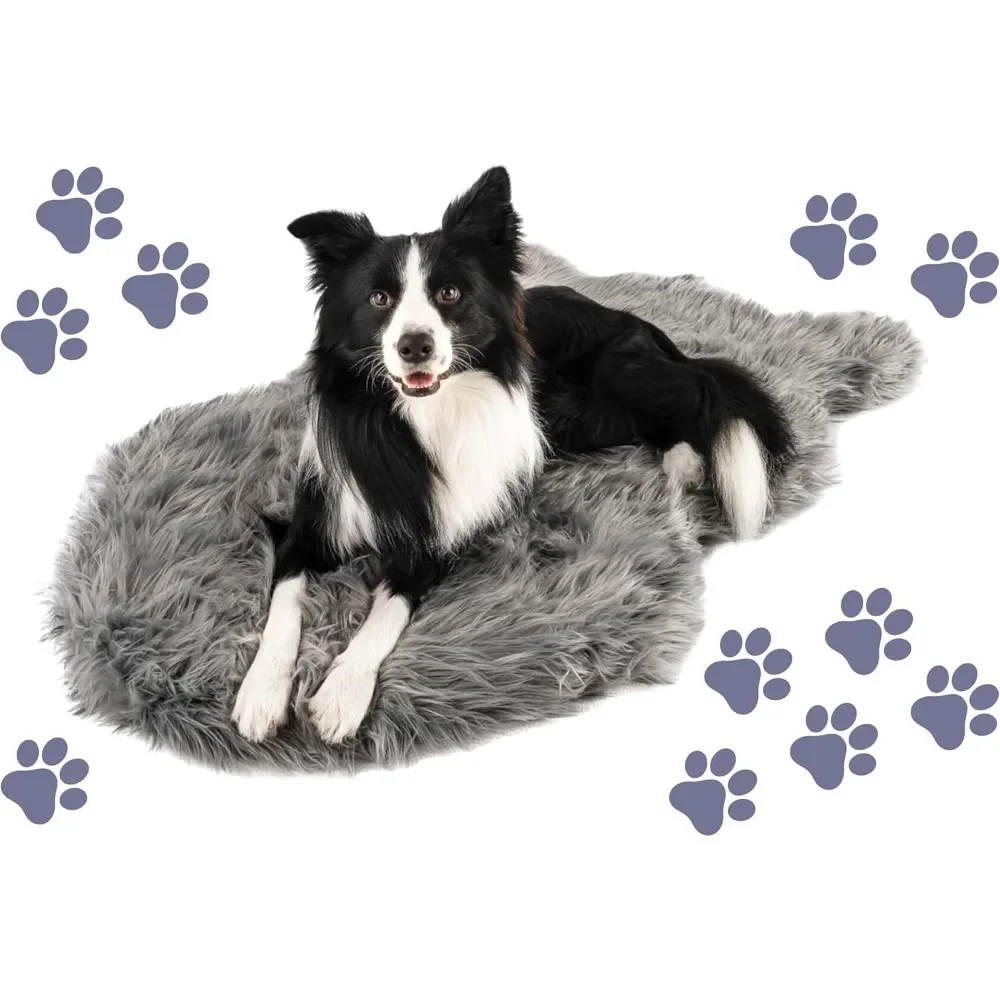 

Orthopedic Dog Bed for Large Dogs with Fluffy Soft Faux Fur and Memory Foam for Joint Pain Relief