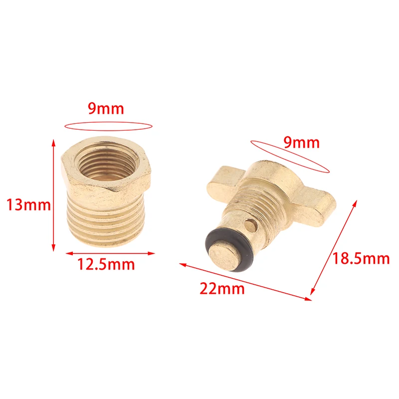 

NEW SALE 3Pcs 1/4 Brass Air Compressor Drain Screw Air Compressor Drain Valve Replacement Set Fits For Screw Compressors Tools