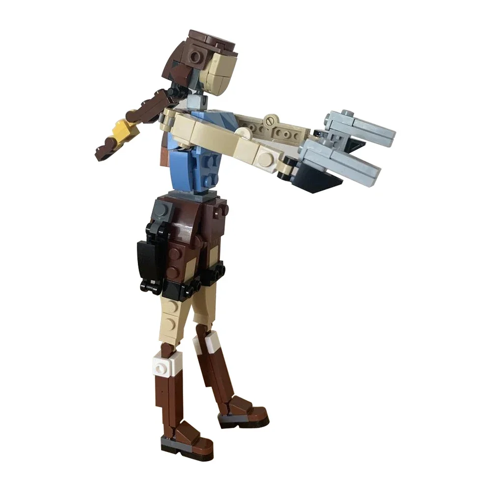 Gobricks MOC Tombed Raiders-Lara Croft Brickheadzs Game Character Building Block Set Female Warrior Adventure Model Brick Gift