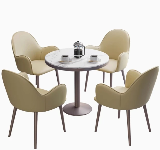 

Negotiation and negotiation guest table and chair combination small apartment dining table home leisure reception