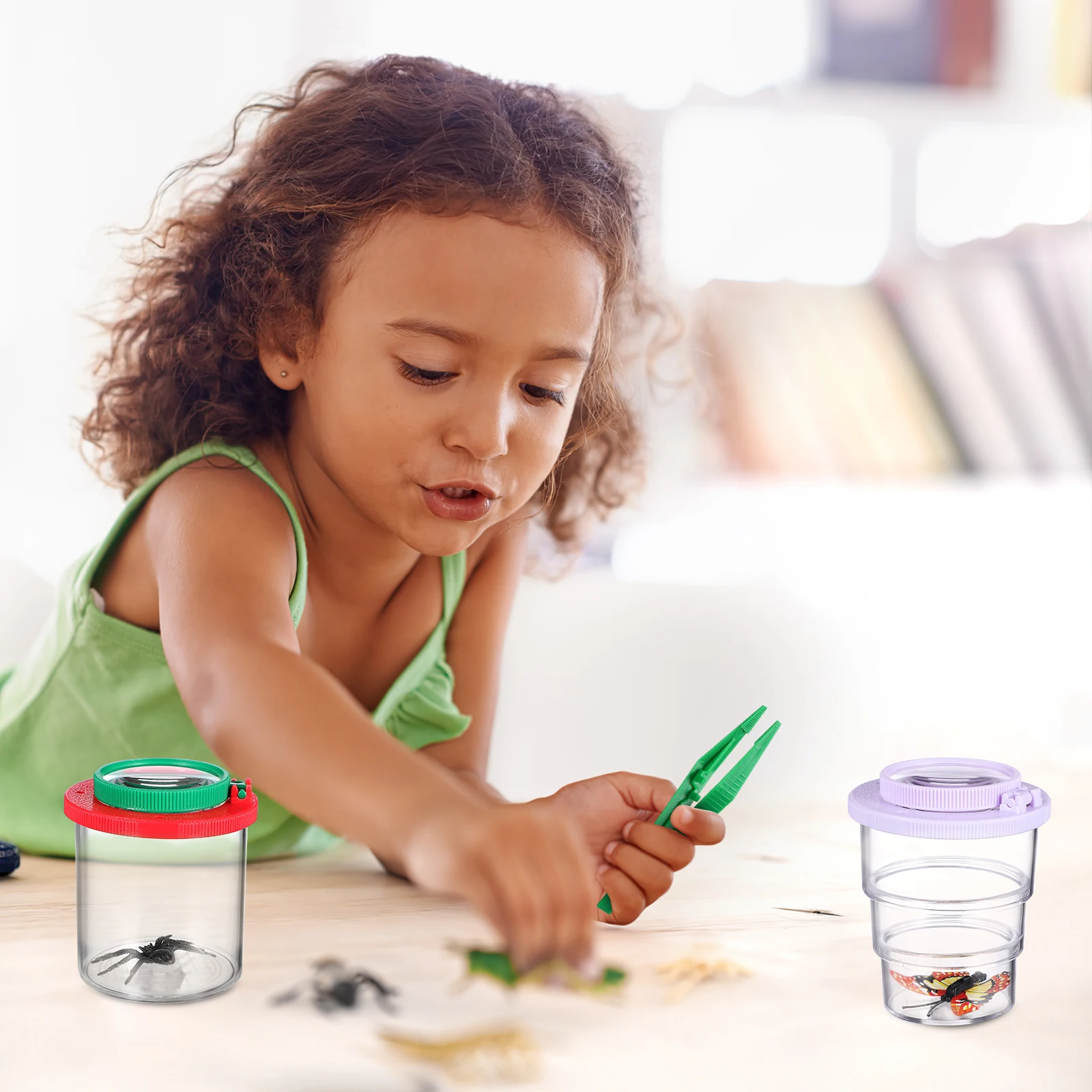 

Kids Nature Observation Tools Abs Pmma Insect Catcher Set Bug Box Magnifier Tweezers Scooper Insect Samples Included