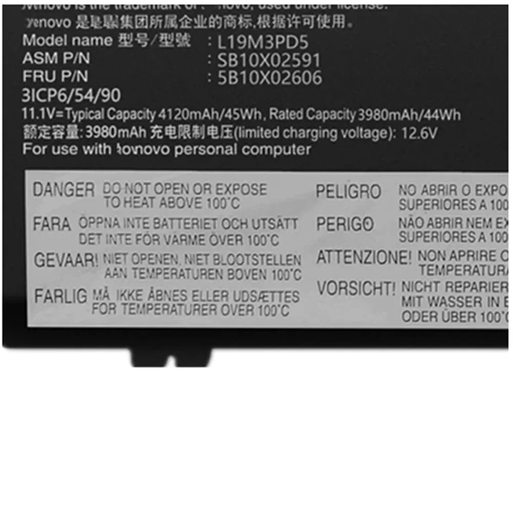 Imagem -04 - Bateria para Lenovo Thinkpad E14 E15 Gen2 Tp00117a Gen3 L19c3pd5 L19d3pd5 L19l3pd5 L19m3pd5 L20c3pd4 L20d3pd4 L20m3pd4 L20s3pd4