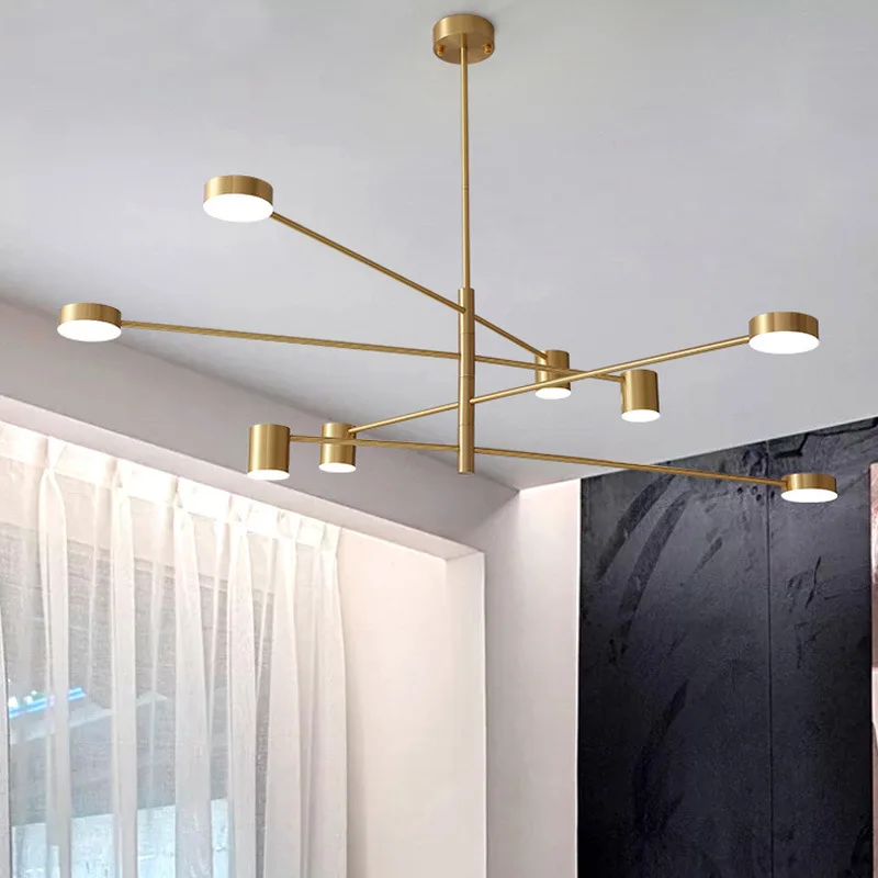 Modern Metal Led Ceiling Chandelier Black Gold for Livingroom Bedroom Pendant Lamp Home Decor Design Lighting Lusters Luminaires