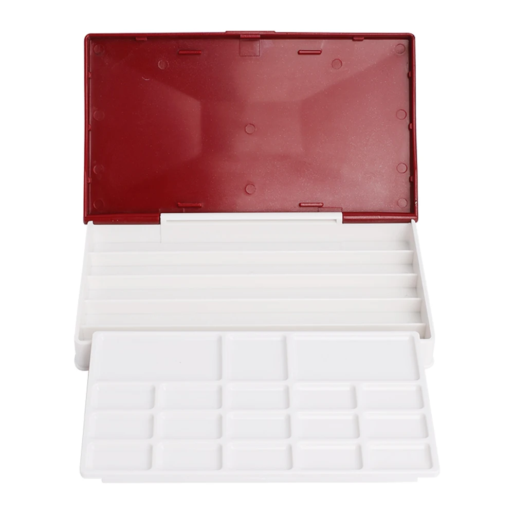 SeamiArt 1pc Solid Watercolor Palette Empty Half Pan Full Pan Storage Multifunctional Plastic Painting Box Watercolor Case