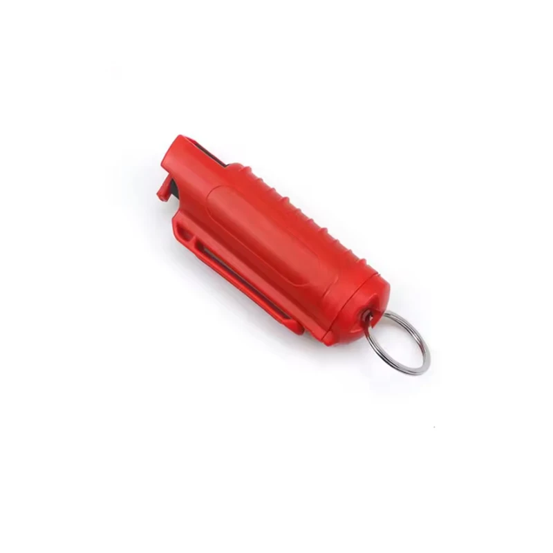 20ml EDC Reusable Pepper Spray Tank Bottle Plastic Case Emergency Empty Box Spray Shell with Key Ring Keychain Portable Housing