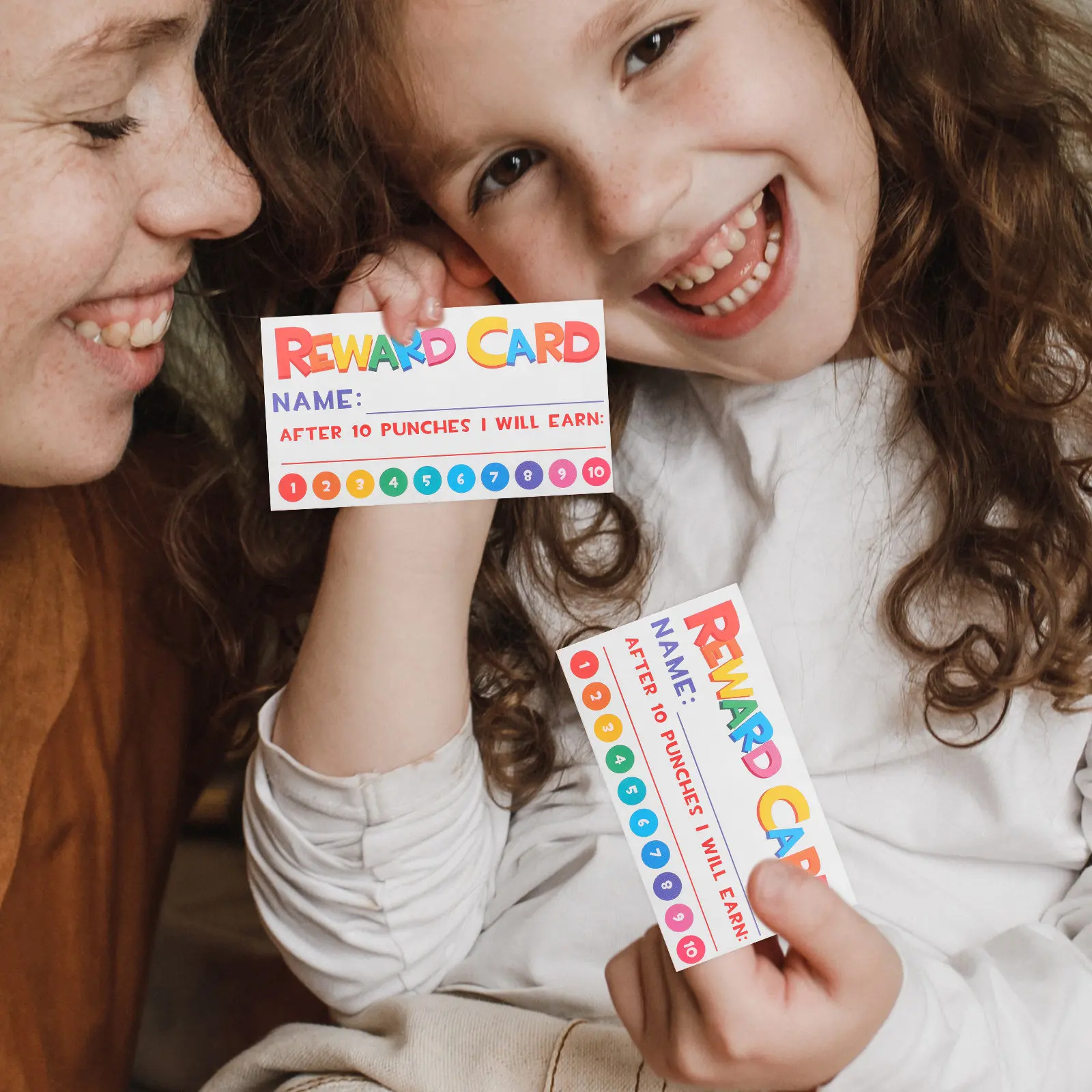 

300Pcs Classroom Reward Punch Cards Cartoon Incentive Encouragement Cards Motivational Teaching Tools Reward Card