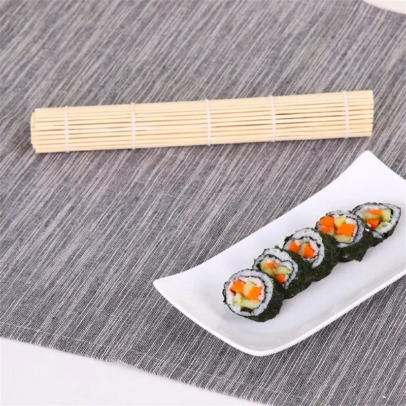 DIY Bamboo Sushi Maker Rolling Mat Sushi Tools Rice Rollers Kitchen Gadget Hand Maker Food Rice Roll Mold Cooking Accessories