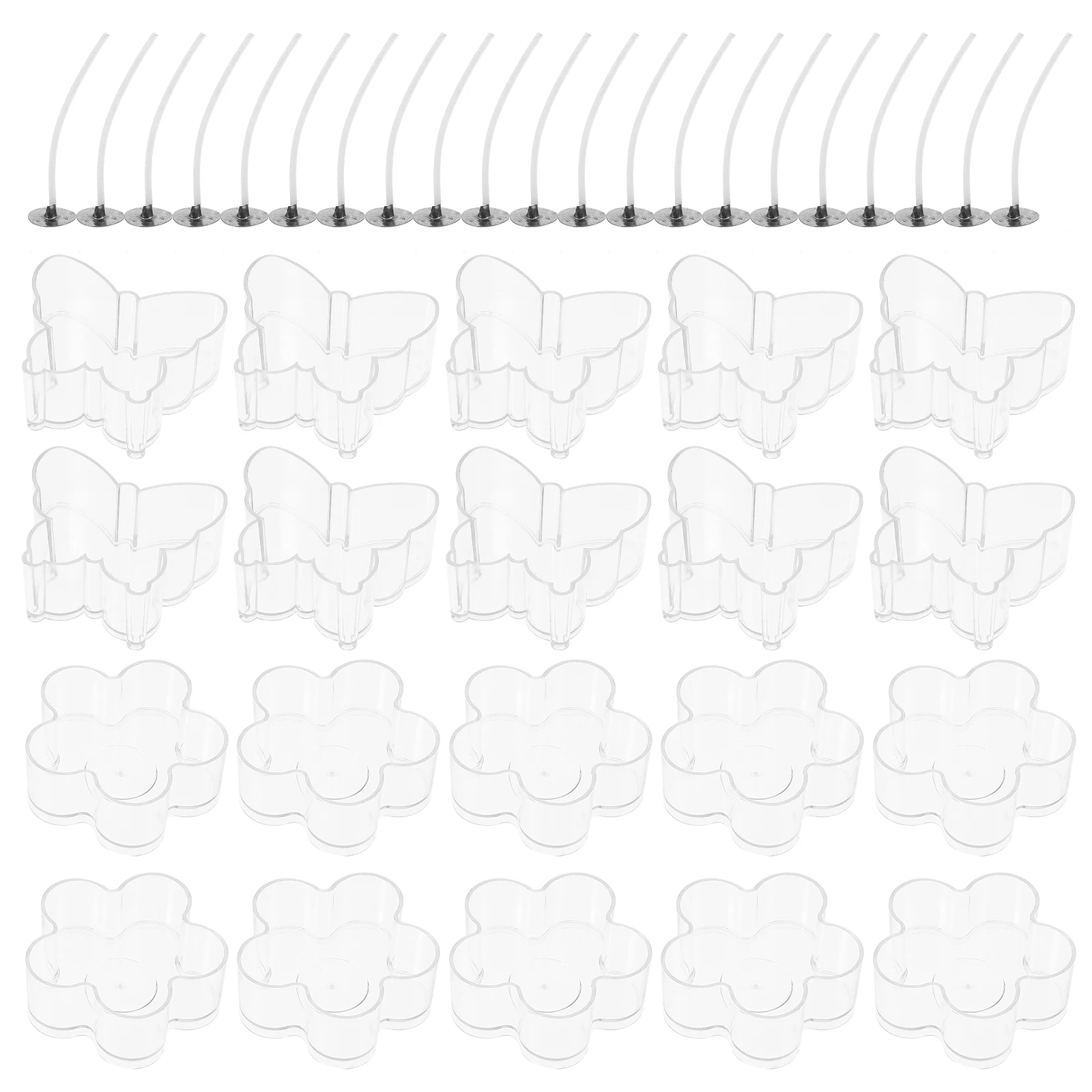 

1 set 1 Set Reusable Clear Jars Plastic Tea Light Cups Diy Making Kits Storage Boxes For Art Craft Projects Small