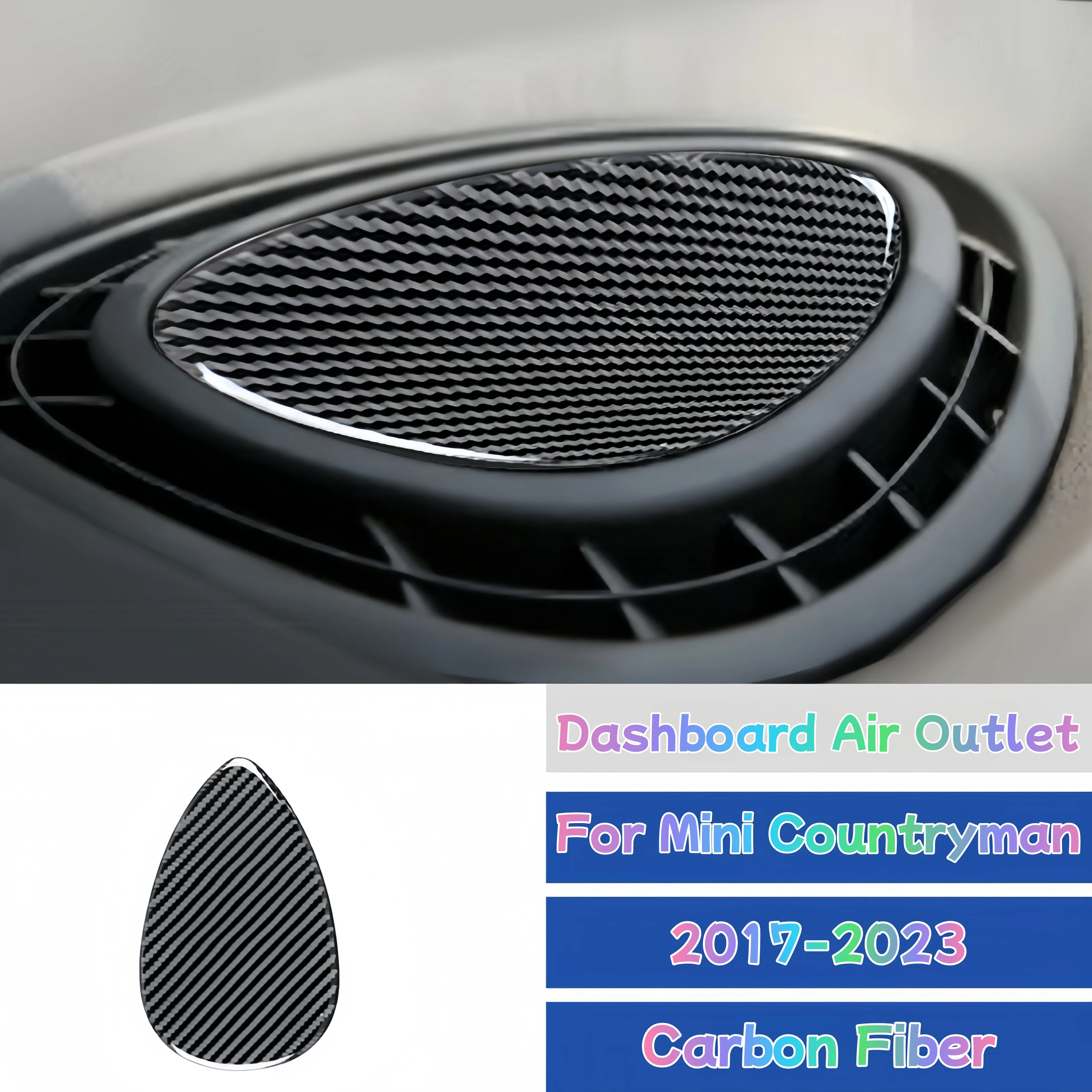 

Для Mini Cooper Countryman F56 F55 F54 покрытие из углеродного волокна для салона автомобиля приборной панели воздуховыпускного отверстия защитная наклейка аксессуары