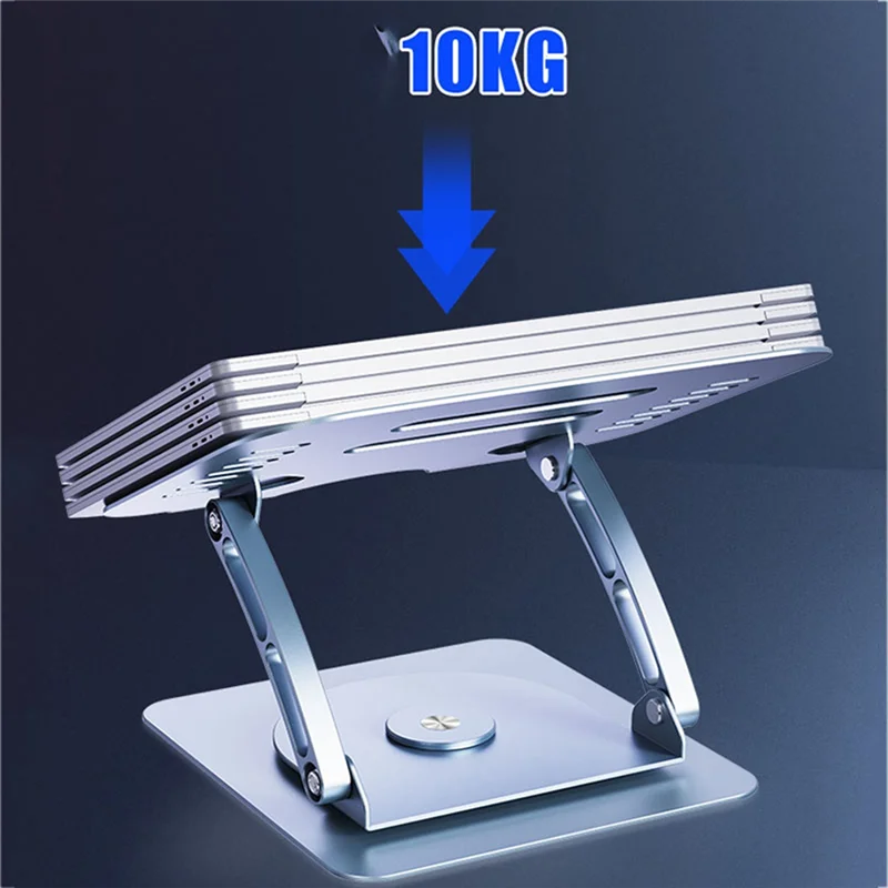 

Aluminum Alloy Laptop Stand 360° Rotatable Notebook Holder Liftable Stand For PC Laptop Bracket Tablet Computer Durable -Silver