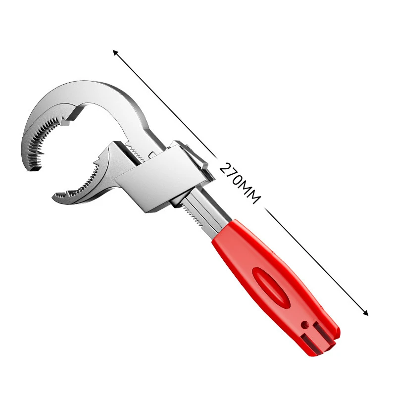 Multi-Functional Bathroom Wrench Set, 80mm Wide Jaw Sink Wrench Tool Kit with Accessory Box for Kitchen & Bath