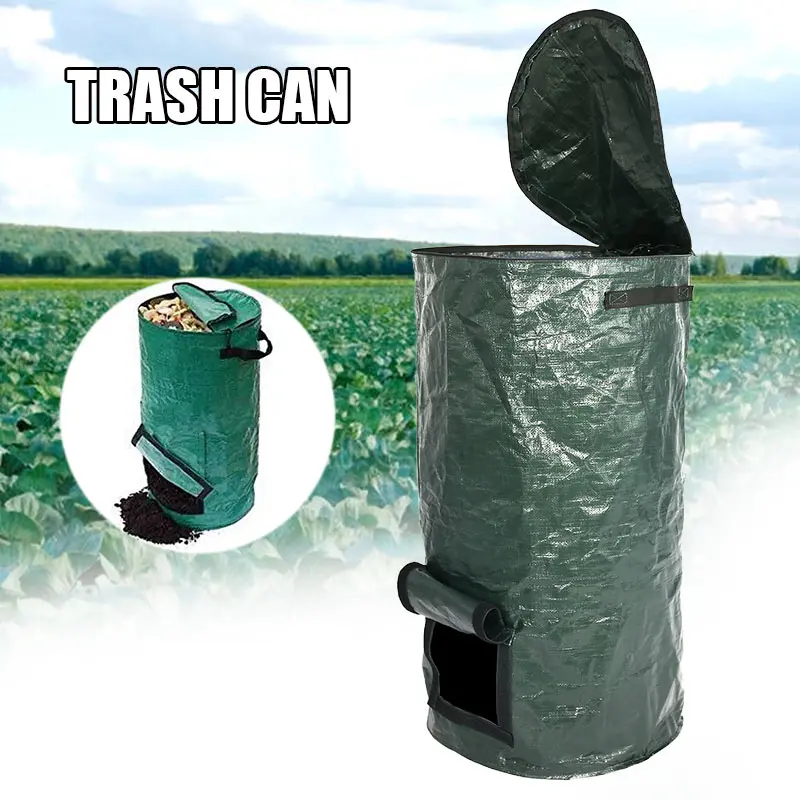 Reuseable Garden Leaf Waste Can Yard Compost Bin for Fruit Kitchen Waste Grower Reuseable Garden Waste Can