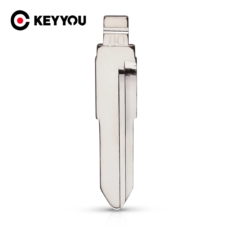 

KEYYOU Type 80# Metal Blank KD Remote Flip Folding Key Blade Universal For New WuLing Hongguang NO.80 Uncut Key Blade