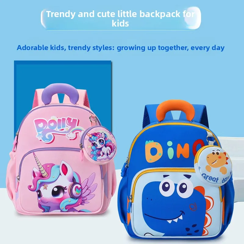 

Стильный милый детский рюкзак с мультяшным принтом, легкий ранец для детского сада и школы для мальчиков и девочек, сумка для путешествий и повседневных поездок