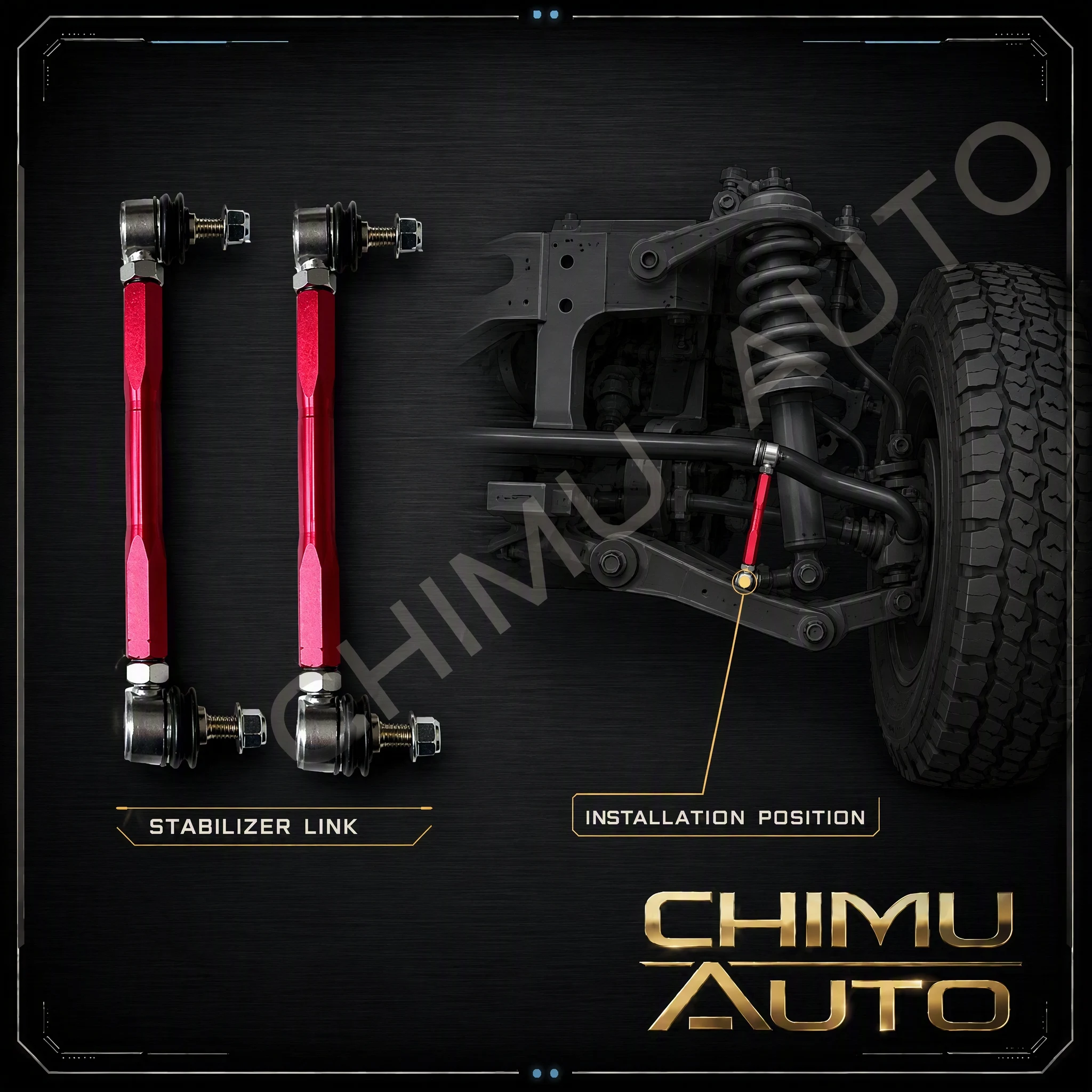 【CHIMU AUTO】 Suitable for Jietu travelers to modify reinforced adjustable lift plum string small boom