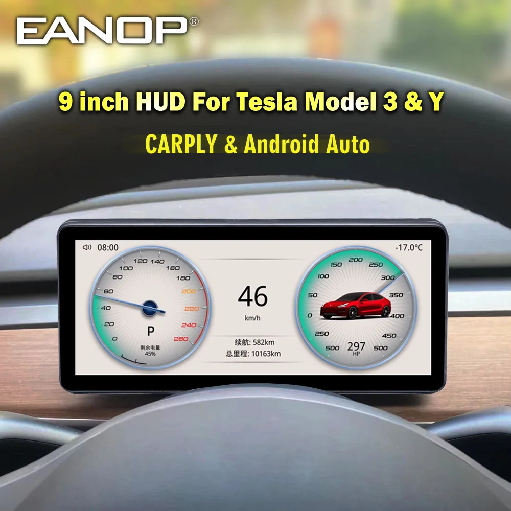 EANOP Innovative 9-inch touchscreen revolutionizing the driving experience for Tesla Model 3 & Y Speed battery