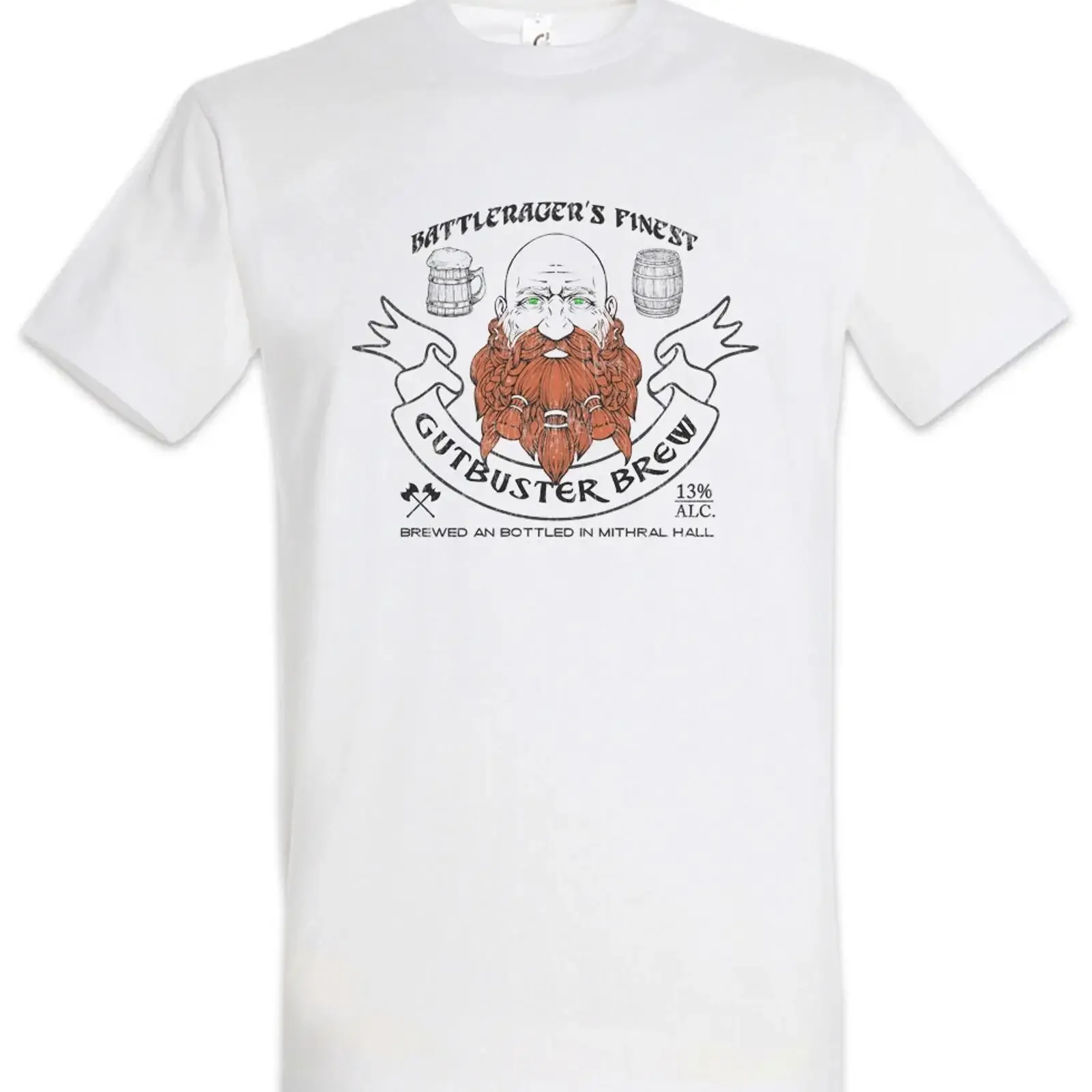Gutbuster Brew T Shirt The Legend Drow Drizzt Dark Elf Trilogy Do'Urden Roddy vintage Washed Casual Slightly graphic Soft