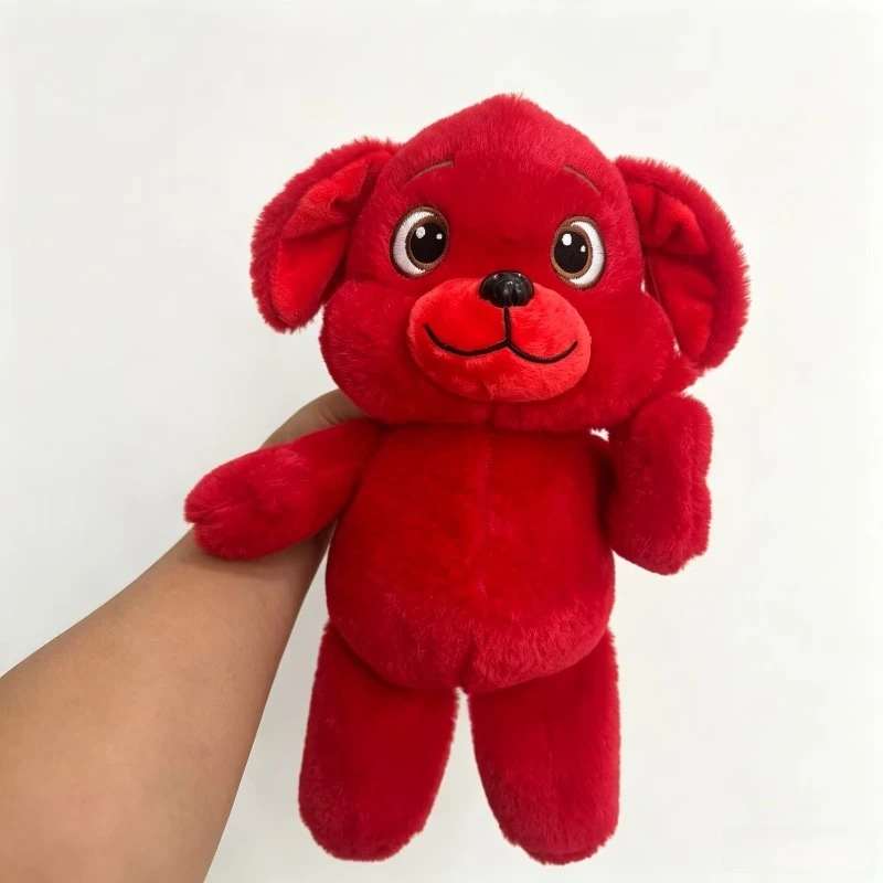 

30CM Red Puppy Plush Toy,l Fluffy Cute Dog Stuffed Doll, Children's Holiday Gift, Home Decoration