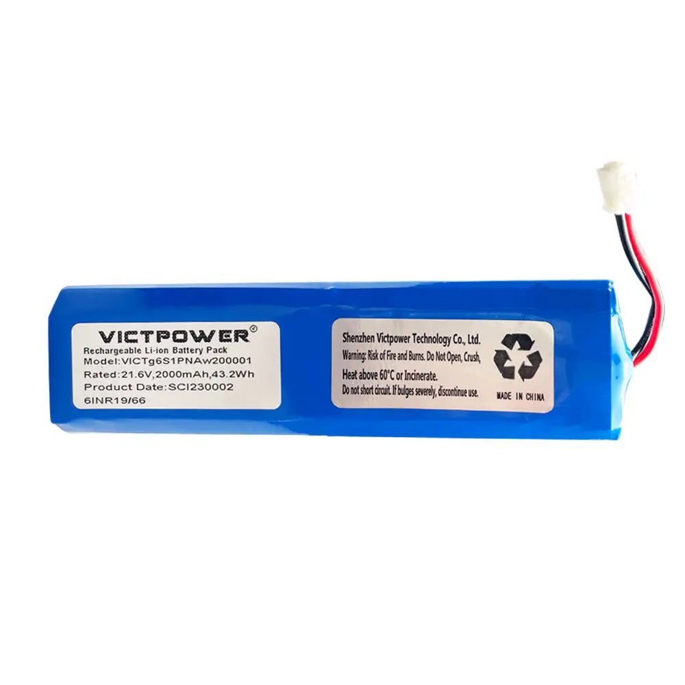 

Victpower Factory Direct Rechargeable Battery Pack 21.6V 2000mAh 43.2Wh Lithium Battery for Gun Massage