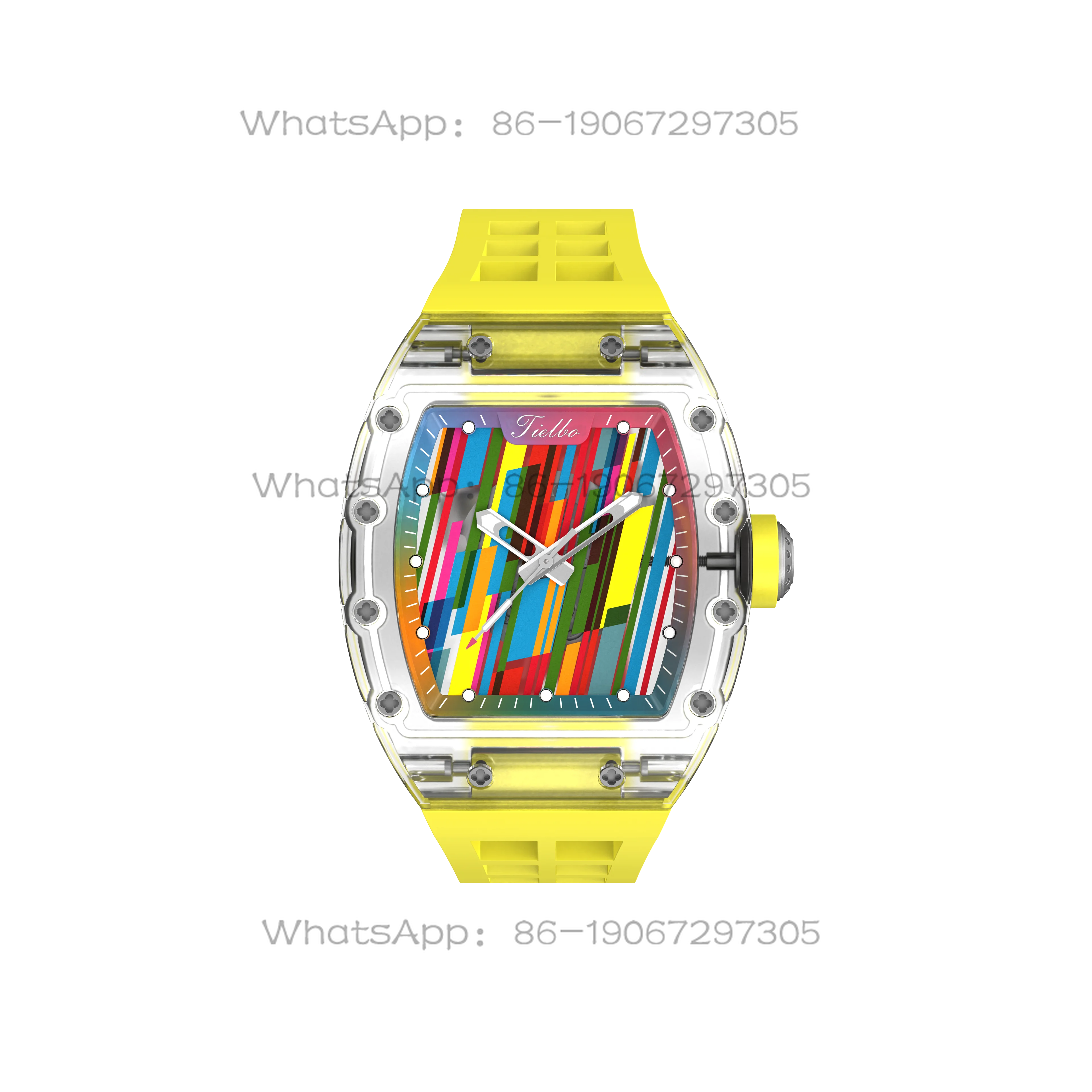 TIELBO/TIELBO Yayun Series 502 Men's Carbon Fiber Waterproof Luminous Watch Personalized Fashion Mechanical Watch