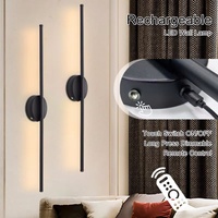 Rechargeable 50cm/80cm Wall Light Wireless LED Internal Wall Sconce Dimming Modern Beside Night Lamp for Bedroom Remote Control