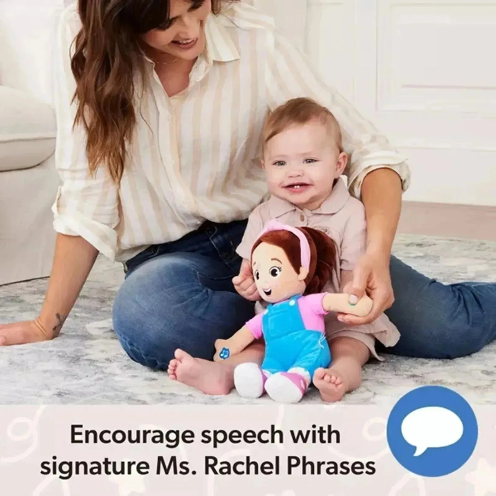 Ms/Rachel Speak&Sing Doll 30cm Tall Interactive Toy Toddler Toys for Girls  Boys Ages 6 Months to 3+ Years Plush Doll Kids Toy