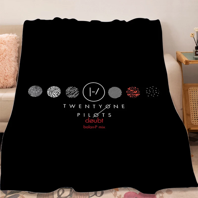 

Sofa Blankets A-Twenty One Pilots Winter Flannel Blanket Microfiber Bedding Fluffy Soft Blankets Warm Bed Fleece Camping Blanket