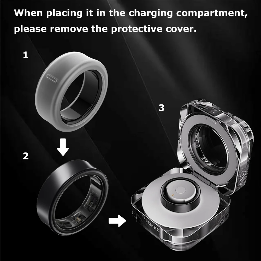 Silicone Elastic Ring Cover para Galaxy Ring, Treino externo, Shockproof Smart Ring Skin Case, Caso resistente a riscos