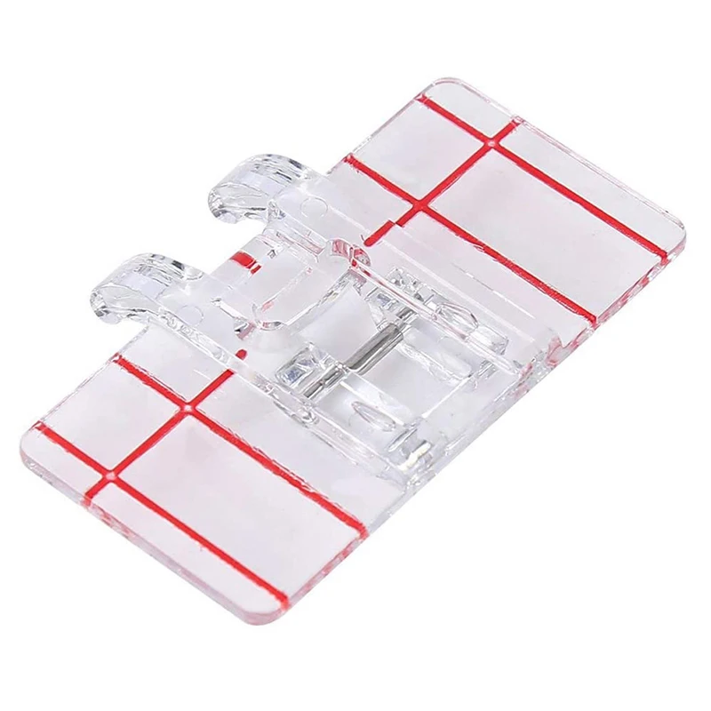 1pcs Plastic Clear Parallel Stitch Tool Foot Presser Border Guide Foot Domestic Sewing Machine Accessories