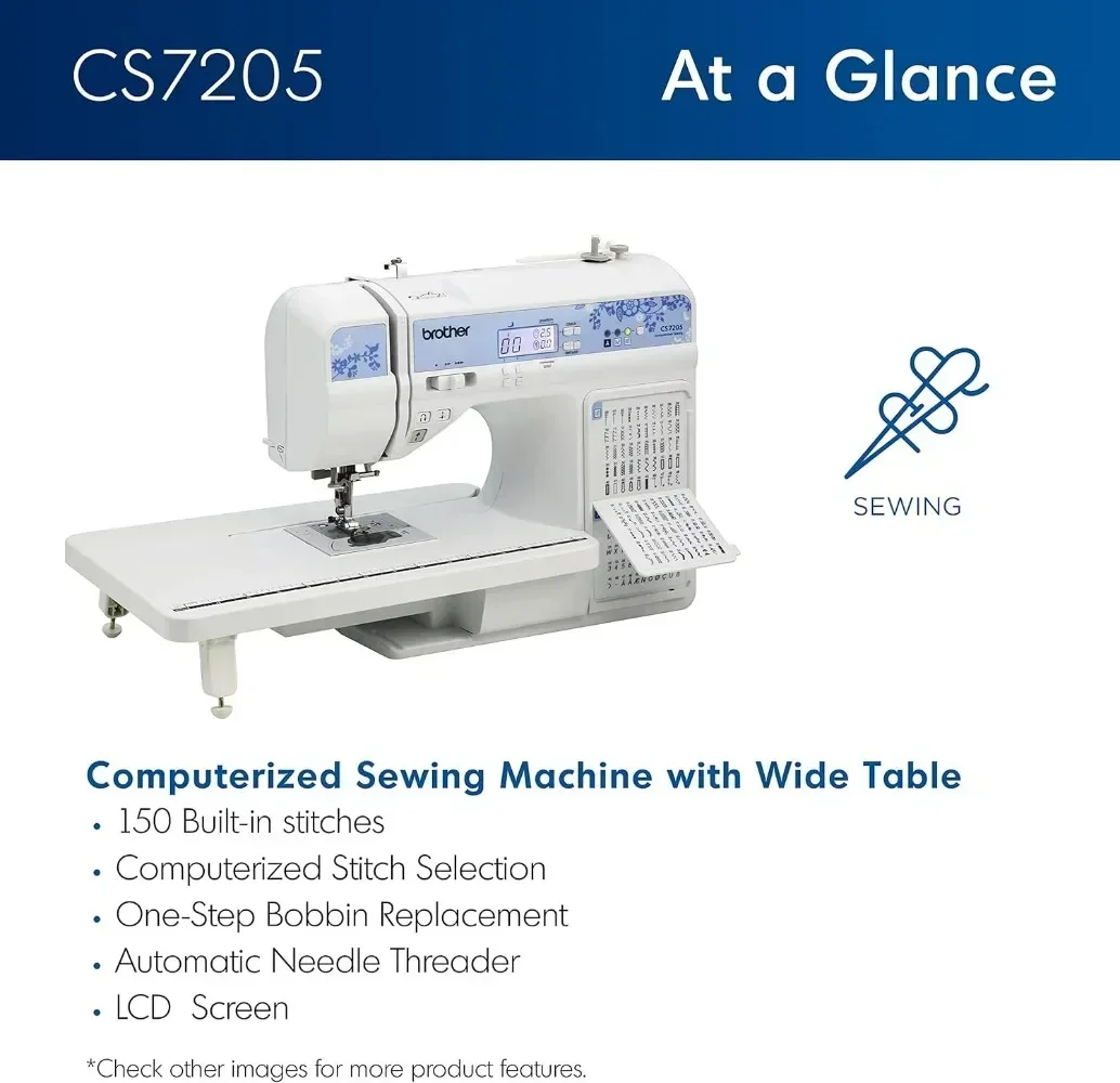 Computerized Sewing Machine with Wide Table 150 Built-in Sewing Stitches 1 Font, Wide Table 11 Sewing Feet | USA | NEW