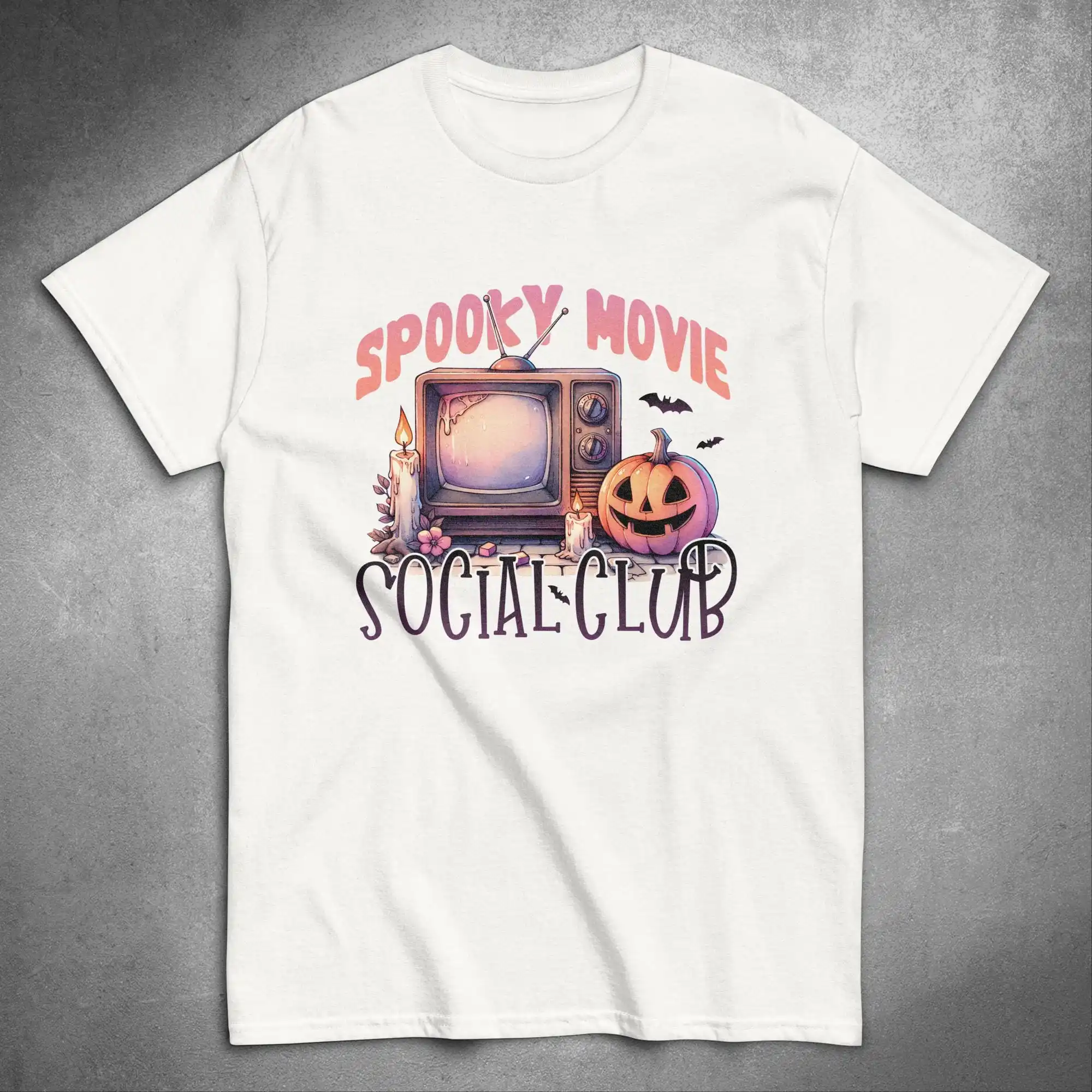 Spooky Movie Club Cotton T Shirt Halloween Horror Season Funny Vibes Top