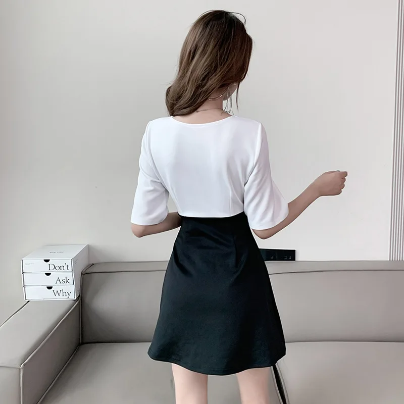 Ropa de trabajo para mujer, traje de falda corta, camisa, camarero de Hotel, salón de belleza, Spa, masaje, uñas, café, baño de pies, uniforme de