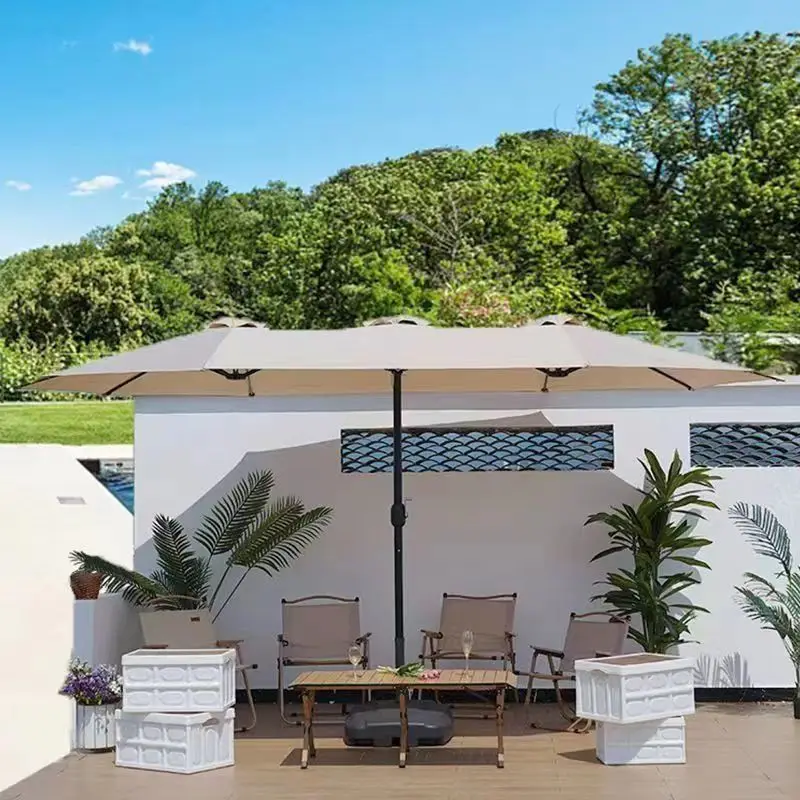 

Применимый уличный зонтик с тремя головками и защитой от ультрафиолета, зонтик для кемпинга, зонтик от солнца большой площади, водонепроницаемый сталь